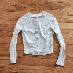 Cat & Jack Cream Button-Up Sweater Cardigan For Girls